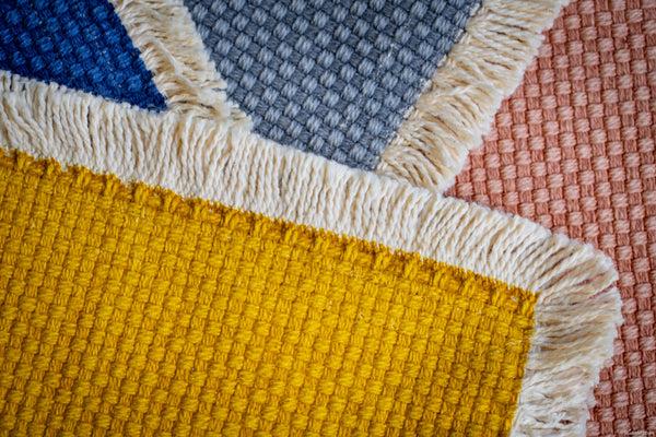 kaf home Verona 100% Cotton Woven Placemat With Fringe Trim-13" x 19"