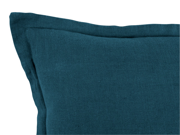 Kaf Home Washed Linen With Flange Decorative Pillow
