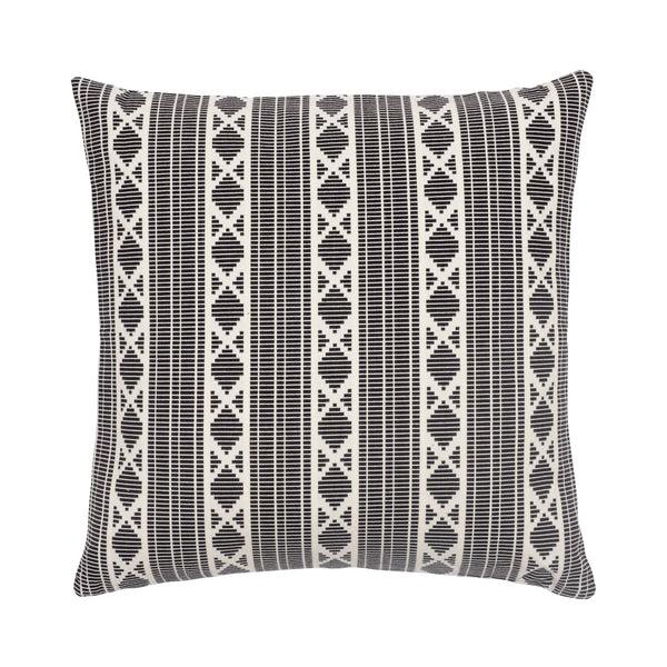 Kaf Home Yarn Dyed Jacquard Decorative Feather Filled Pillow