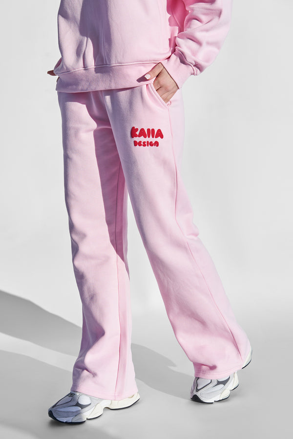Kaiia Design Bubble Graphic Jogger Baby Pink And Red