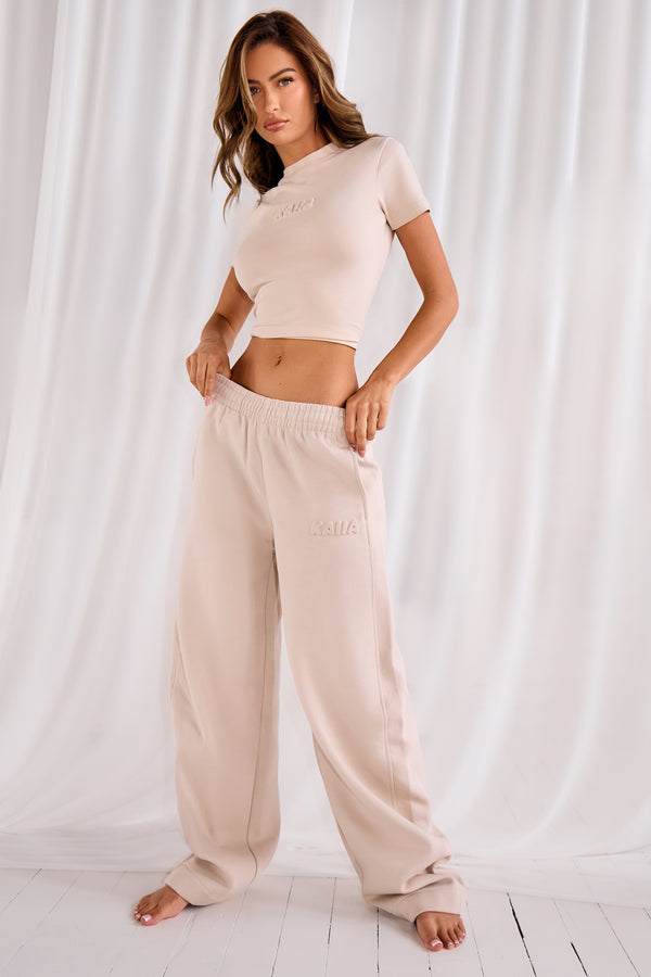 Kaiia Embossed Bubble Logo Baby Tee Mushroom