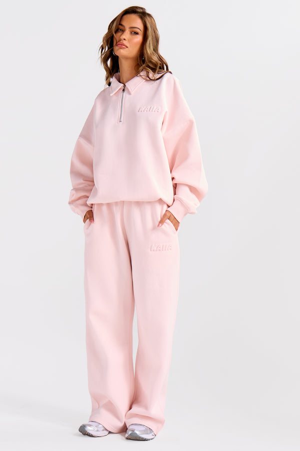 Kaiia Embossed Bubble Logo Joggers Light Rose