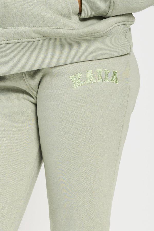 Kaiia Kids Cuffed Joggers Sage