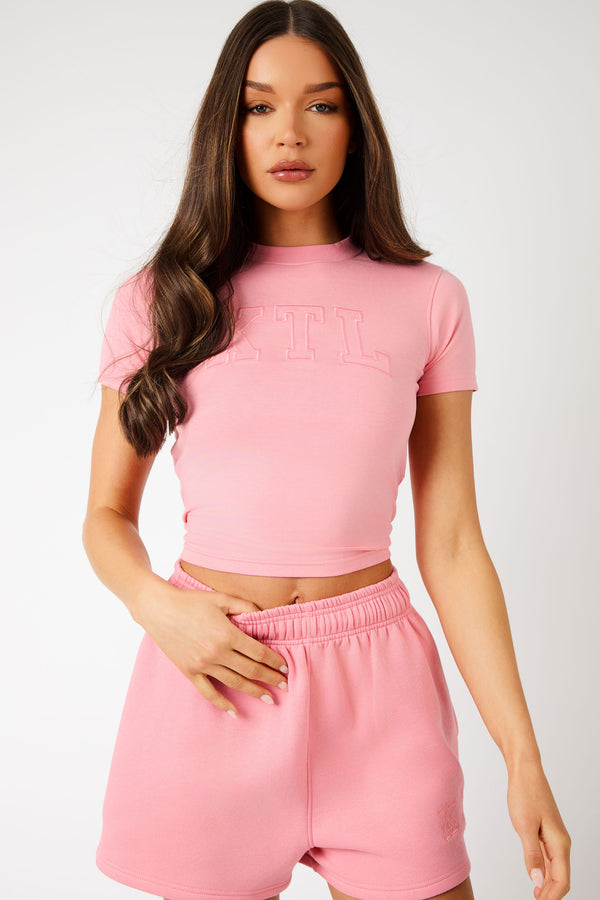 Kaiia KTL Logo Baby Tee Angel Pink