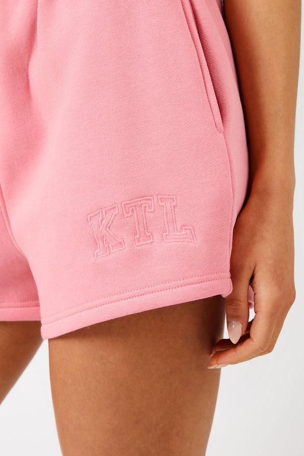 Kaiia KTL Logo Mini Sweat Shorts Angel Pink