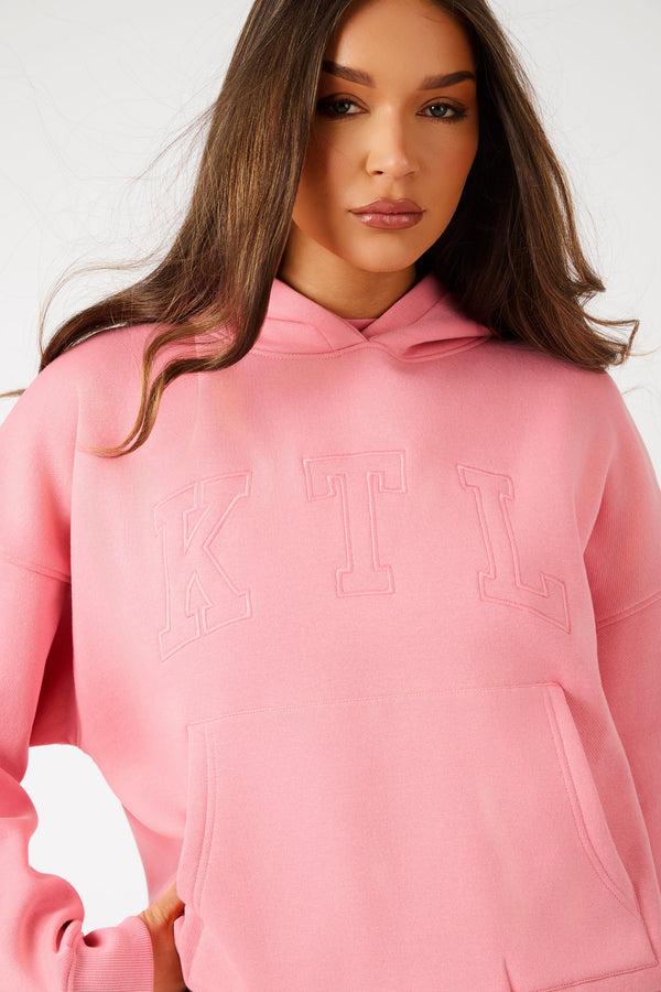 Kaiia KTL Logo Oversized Hoodie Angel Pink