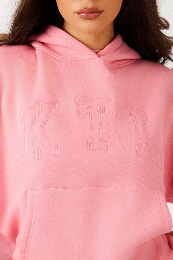 Kaiia KTL Logo Oversized Hoodie Angel Pink