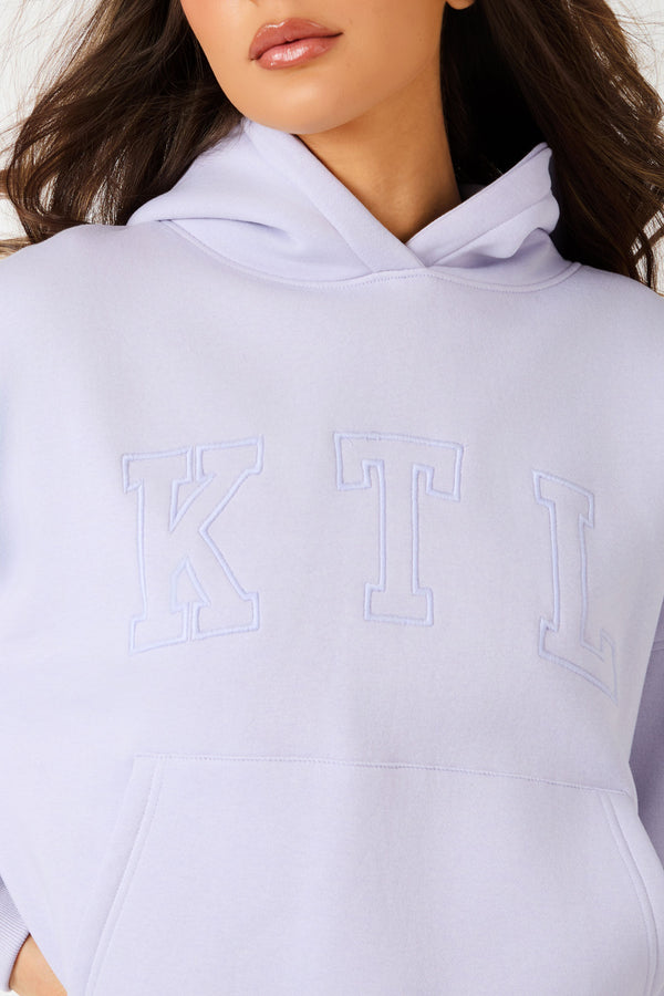 Kaiia KTL Logo Oversized Hoodie Iced Lilac