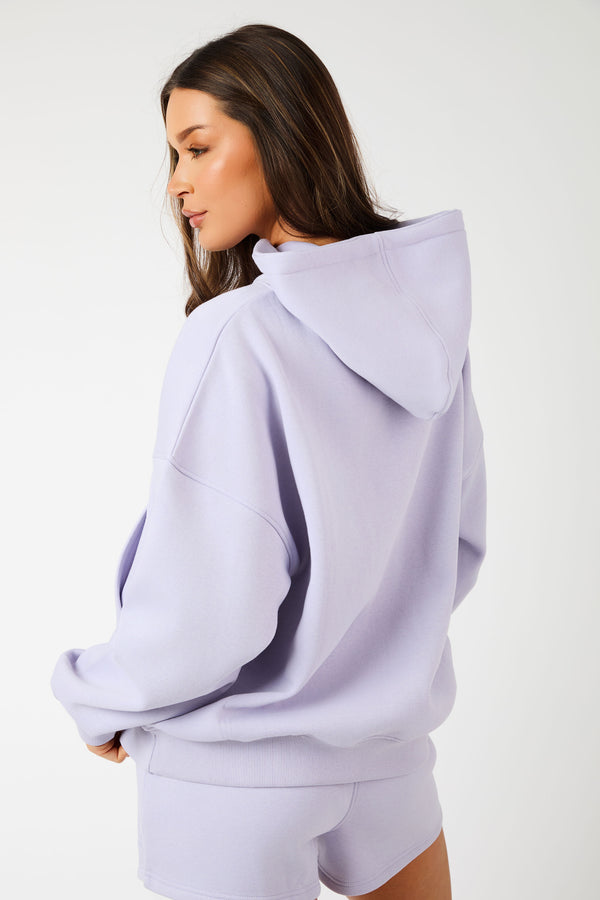 Kaiia KTL Logo Oversized Hoodie Iced Lilac