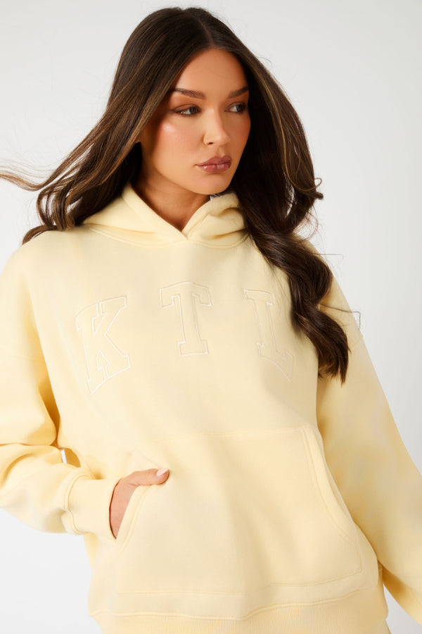 Kaiia KTL Logo Oversized Hoodie Lemon Frosting