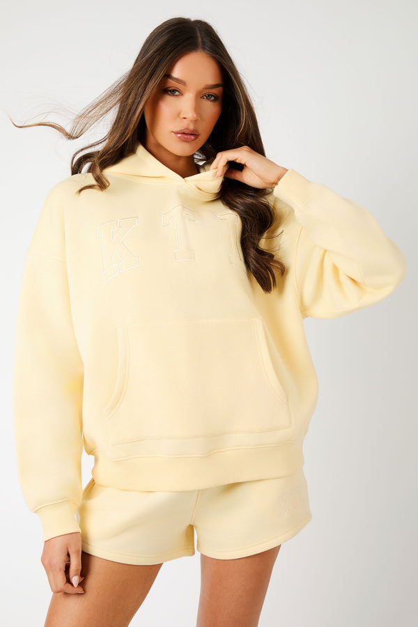 Kaiia KTL Logo Oversized Hoodie Lemon Frosting