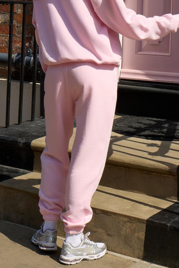 Kaiia Logo Cuffed Joggers Baby Pink