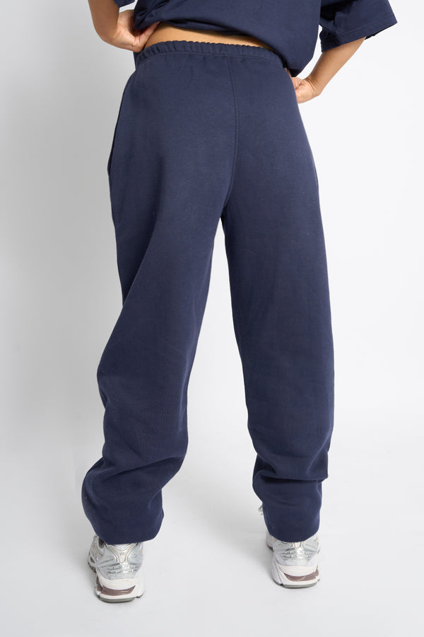 Kaiia Logo Cuffed Leg Joggers Deep Blue