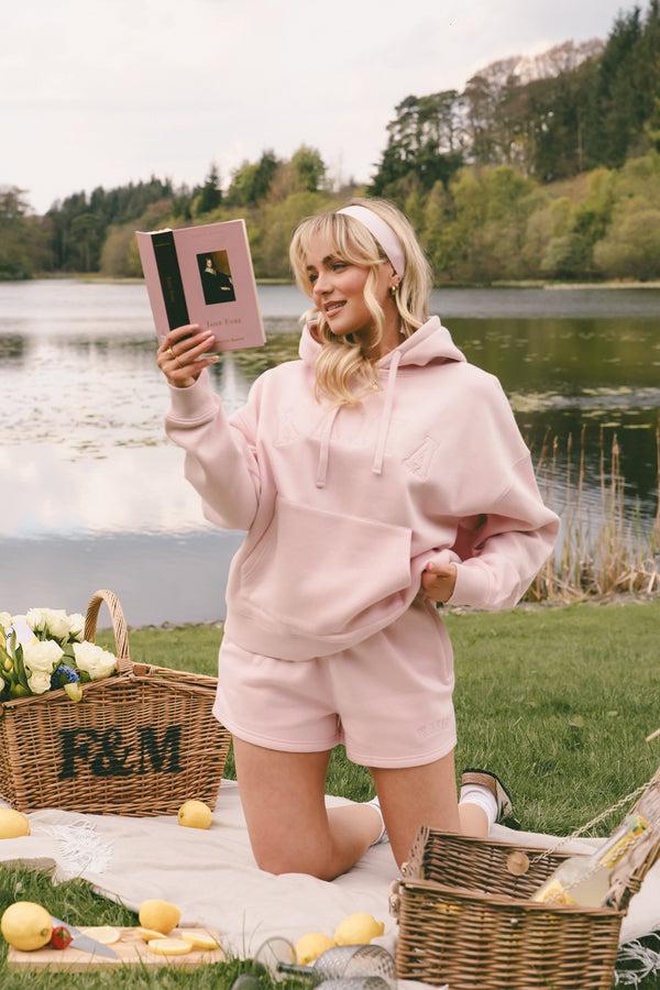 Kaiia Logo Sweat Shorts Dusty Pink