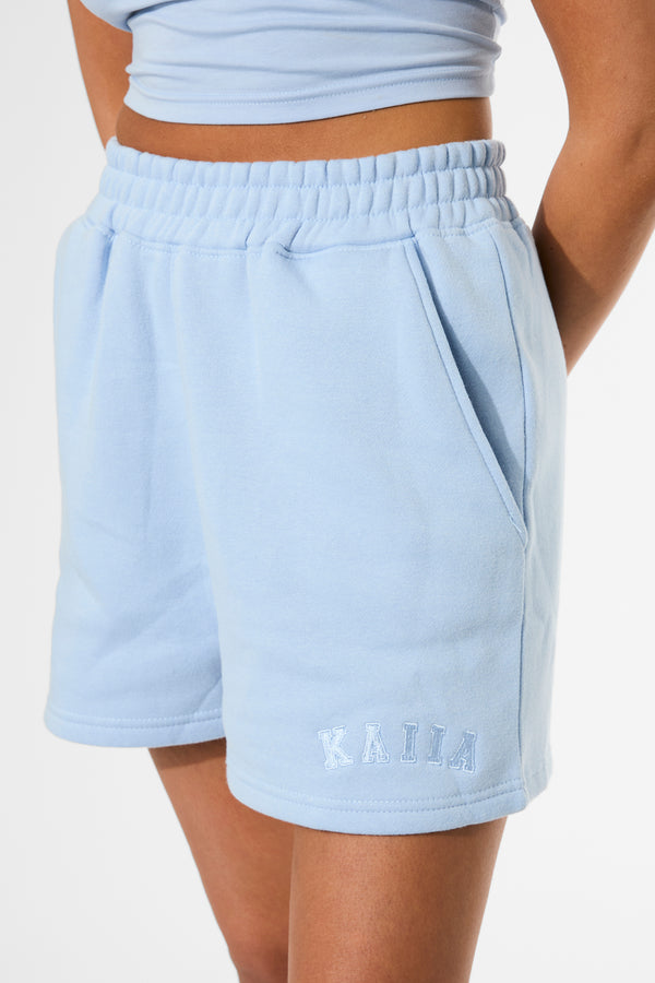 Kaiia Logo Sweat Shorts Light Blue