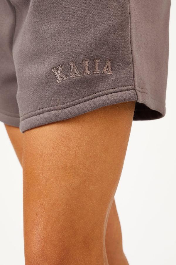 Kaiia Logo Sweat Shorts Mink