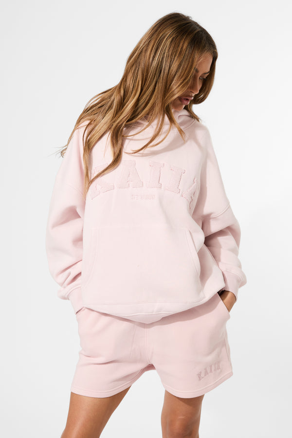 Kaiia Logo Sweat Shorts Pink Chai