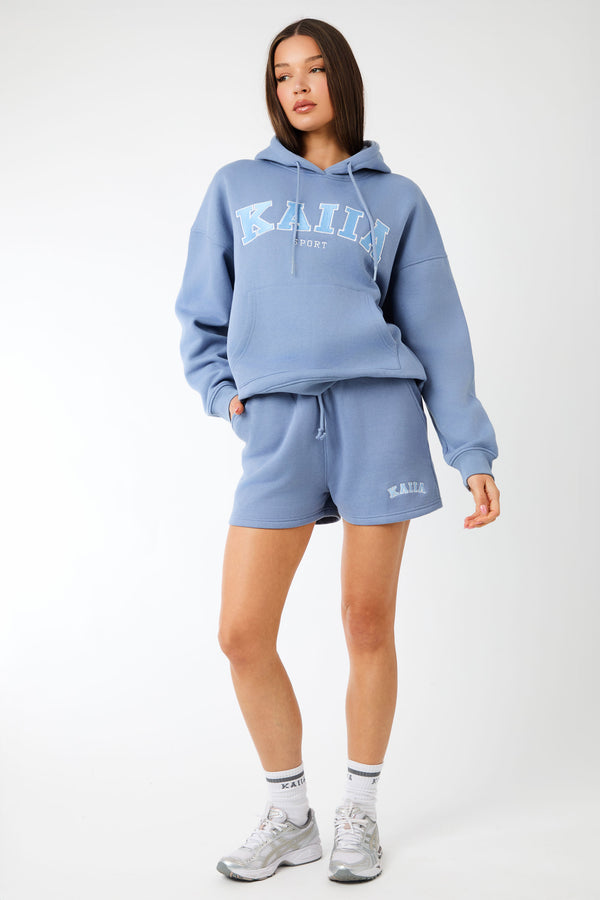 Kaiia Logo Sweat Shorts Vintage Blue