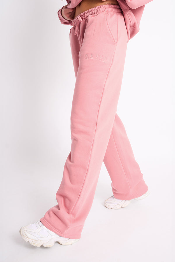 Kaiia Logo Wide Leg Jogger Blusher