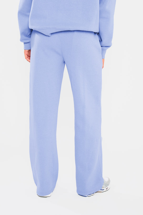 Kaiia Logo Wide Leg Joggers Cornflower Blue