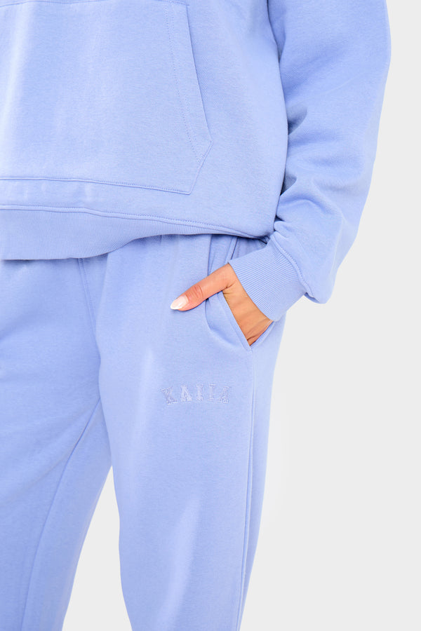 Kaiia Logo Wide Leg Joggers Cornflower Blue