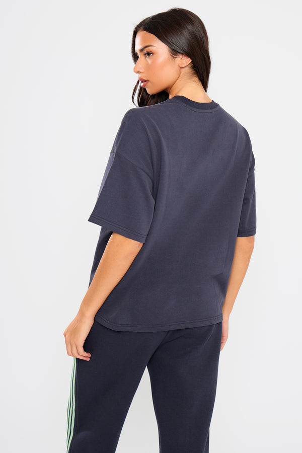 Kaiia Oversized T-Shirt Navy & Jade Green