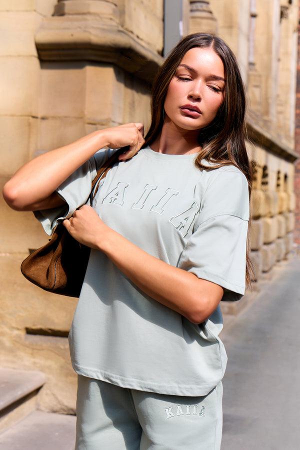 Kaiia Oversized T-shirt Sage Green