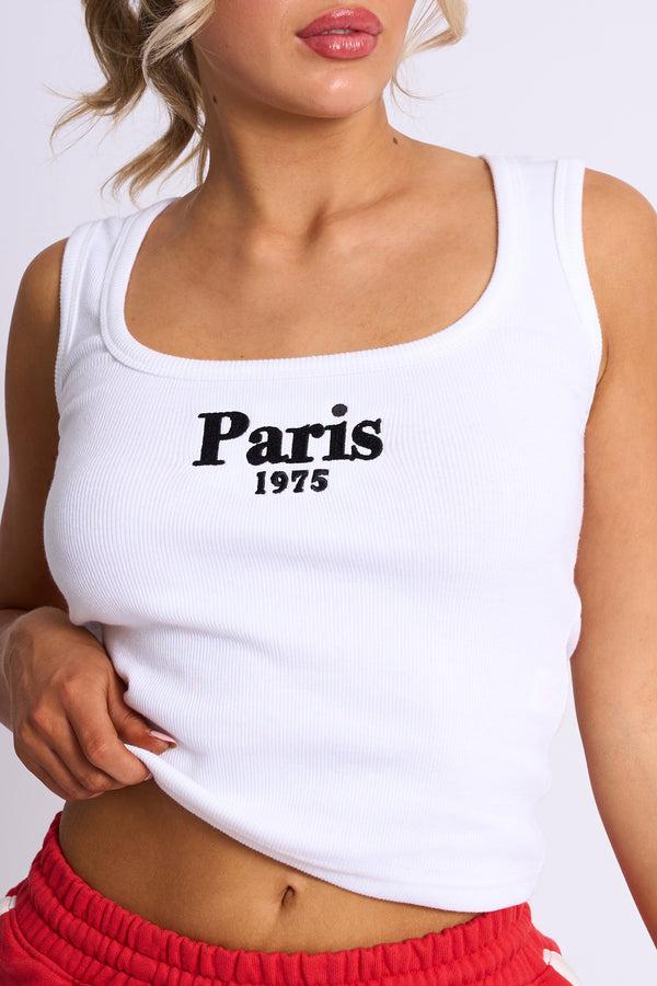 Kaiia Paris Vest Top White