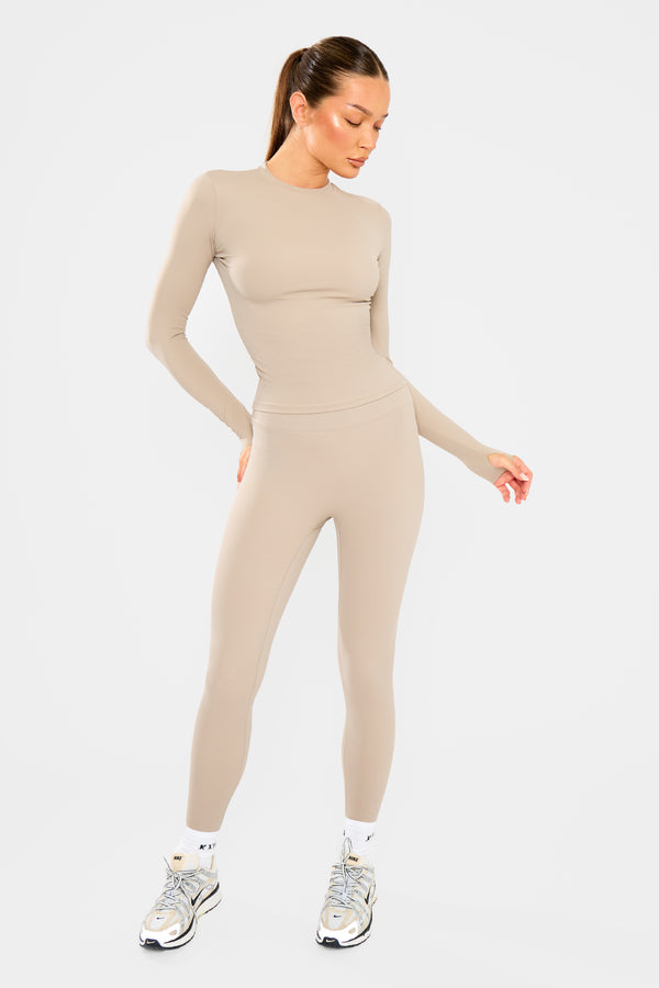 Kaiia Sculpt Leggings Ash Taupe