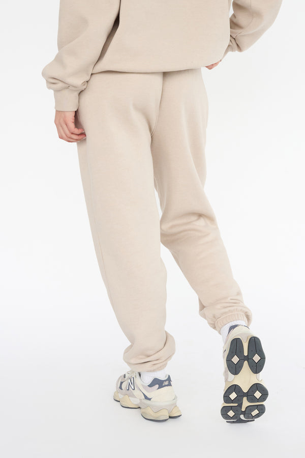 Kaiia Shadow Logo Cuffed Joggers Stone