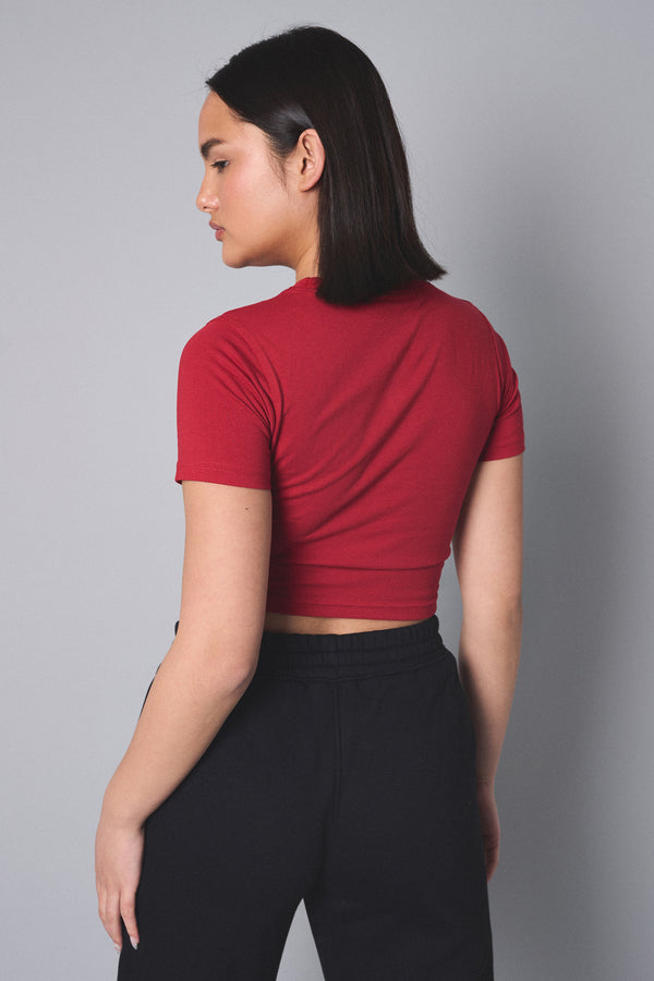 Kaiia Sport Baby Tee Red