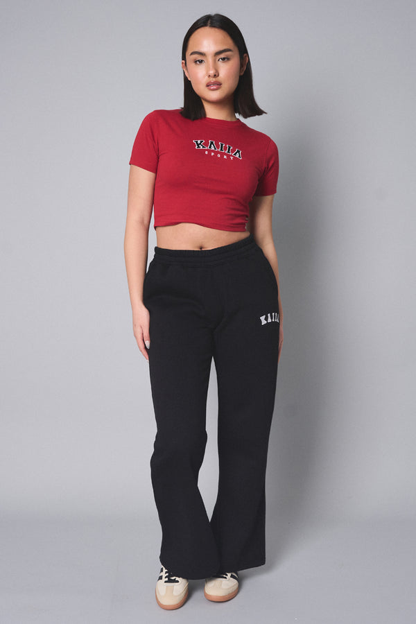 Kaiia Sport Baby Tee Red