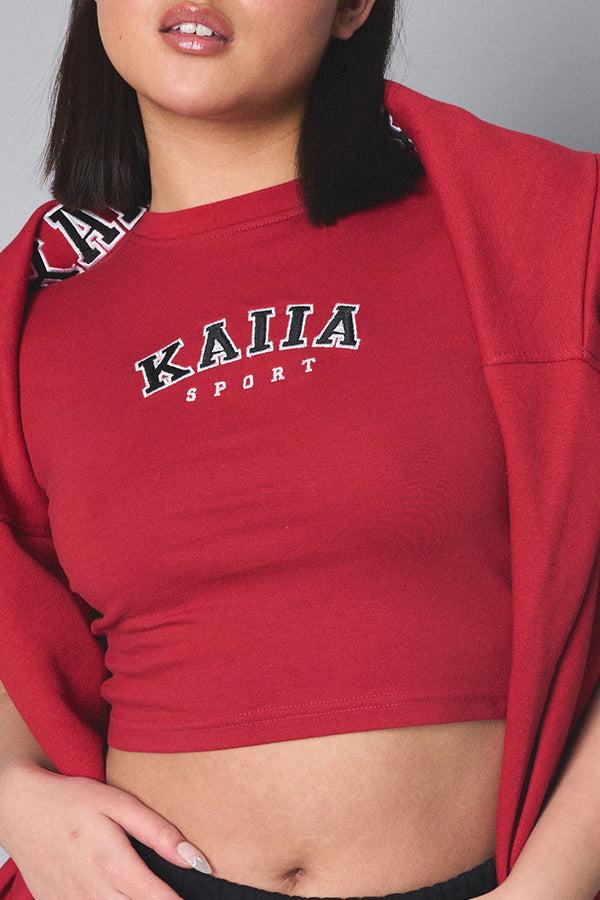 Kaiia Sport Baby Tee Red