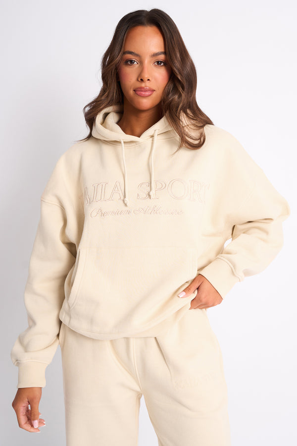 Kaiia Sport Oversized Hoodie Buttercream