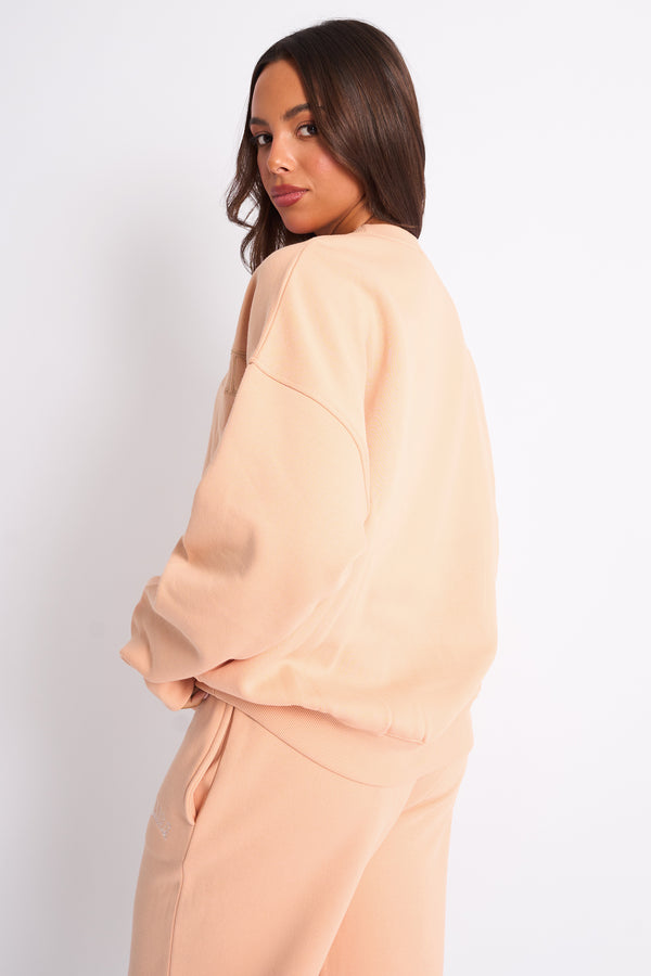 Kaiia Sport Oversized Sweatshirt Apricot
