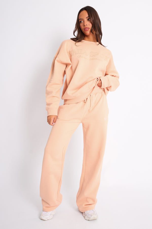 Kaiia Sport Oversized Sweatshirt Apricot