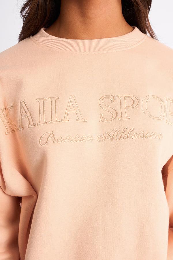 Kaiia Sport Oversized Sweatshirt Apricot