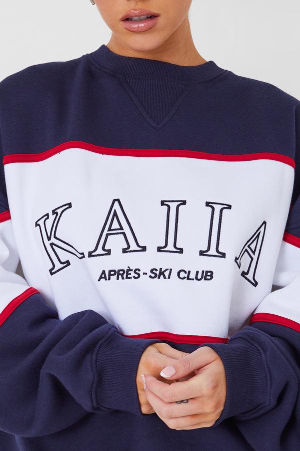 Kaiia Sport Oversized Sweatshirt In Navy