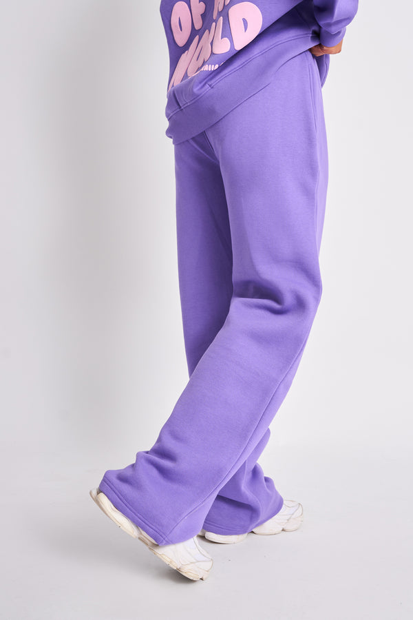 Kaiia Star Wide Leg Joggers Purple
