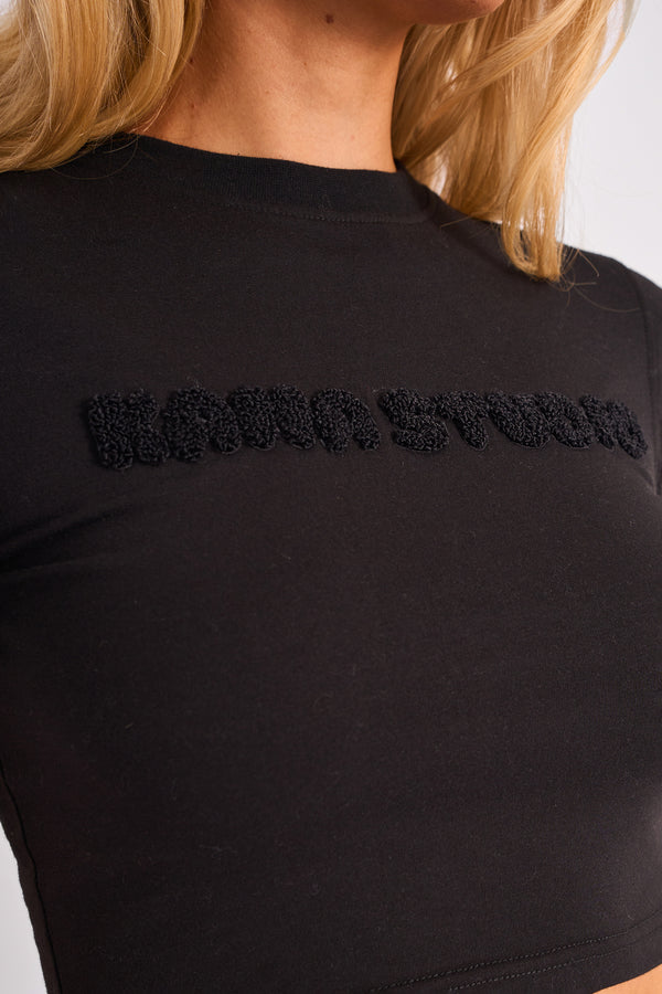 Kaiia Studio Borg Bubble Baby Tee Black