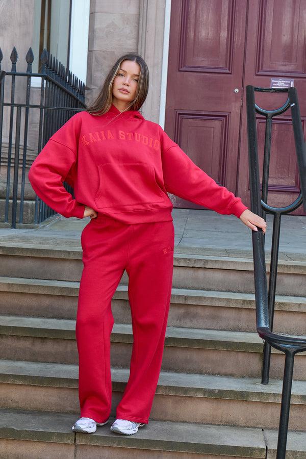 Kaiia Studio Oversized Hoodie Red