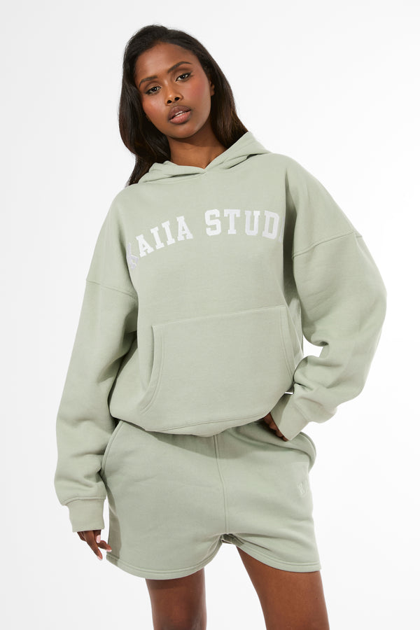 Kaiia Studio Oversized Hoodie Sage & White