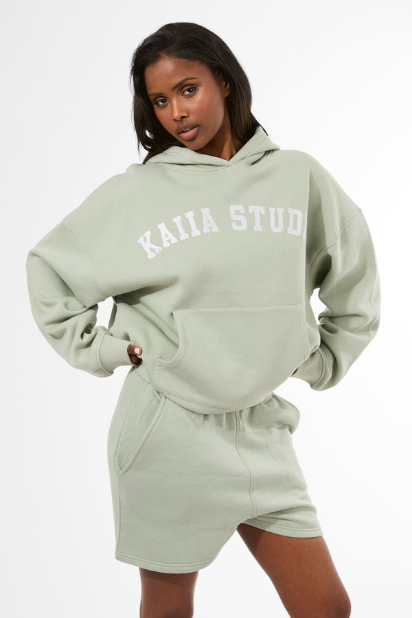 Kaiia Studio Oversized Hoodie Sage & White