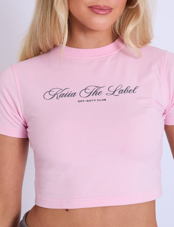 Kaiia The Label Baby Tee Baby Pink