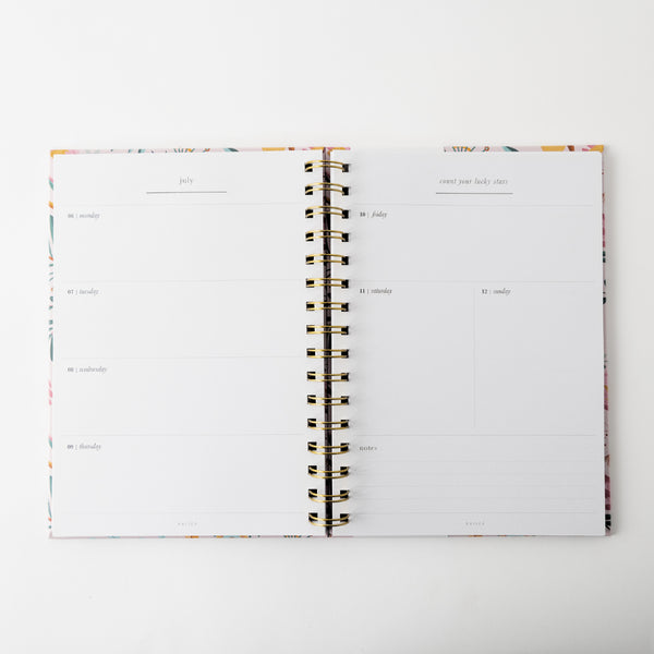 Kaisercraft 2026 A5 Weekly Spiral Diary - Bright Flora