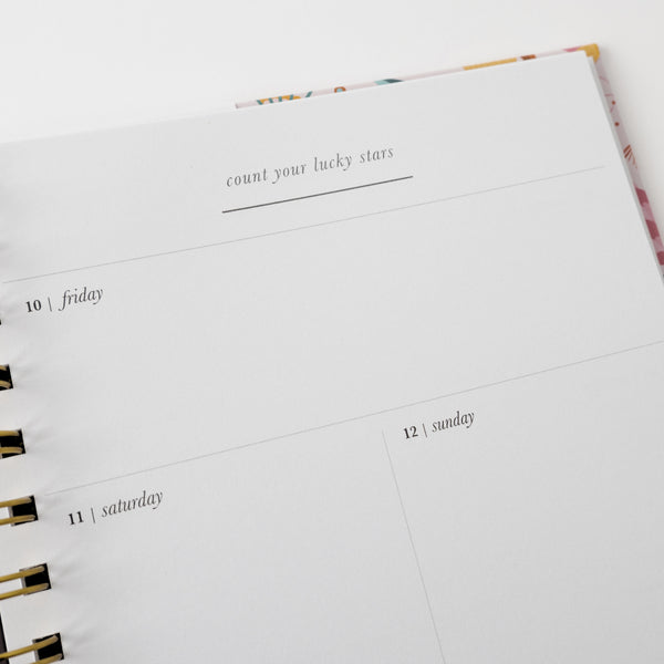 Kaisercraft 2026 A5 Weekly Spiral Diary - Bright Flora