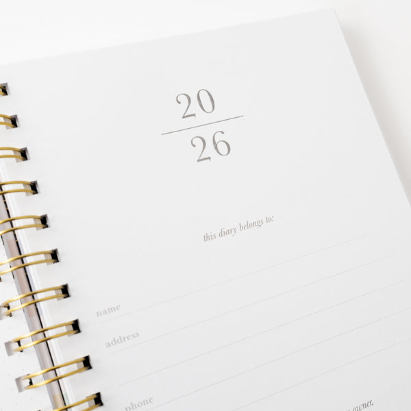 Kaisercraft 2026 A5 Weekly Spiral Diary - Gelato Gingham