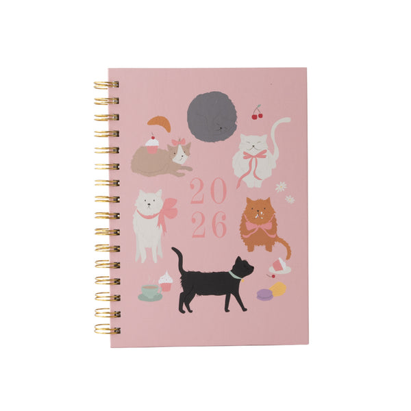 kaisercraft 2026 A5 Weekly Spiral Diary - Kit-Tea Cat