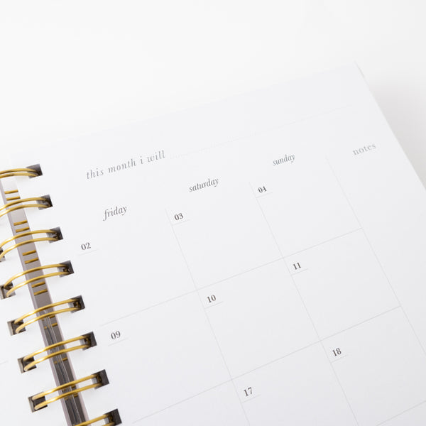 Kaisercraft 2026 A5 Weekly Spiral Diary & Pen - Pink Blooms