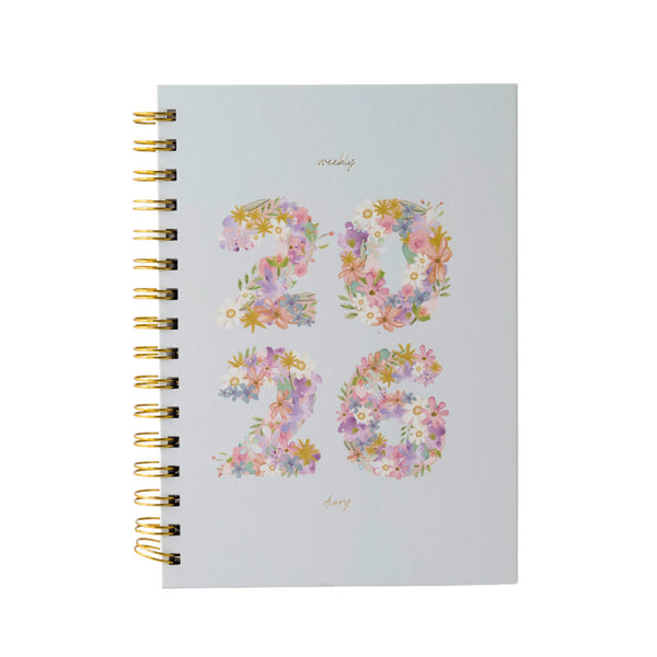 kaisercraft 2026 A5 Weekly Spiral Diary - Plumberry Numbers
